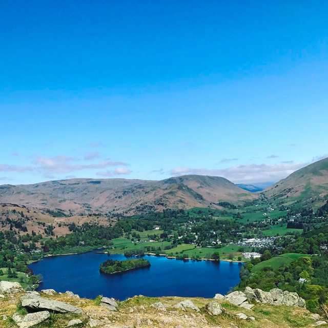 View of Rydal Water from Loughrigg fell